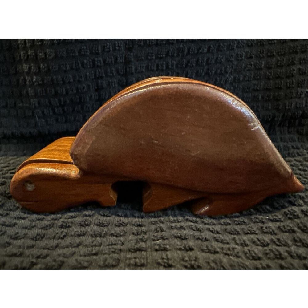 VINTAGE Wood Turtle Puzzle Jewelry/Trinket Box Lined- Real Wood! ADORABLE! ❤️
